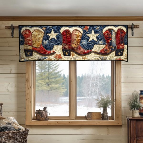 Rodeo Star Spangled Quilted Valance