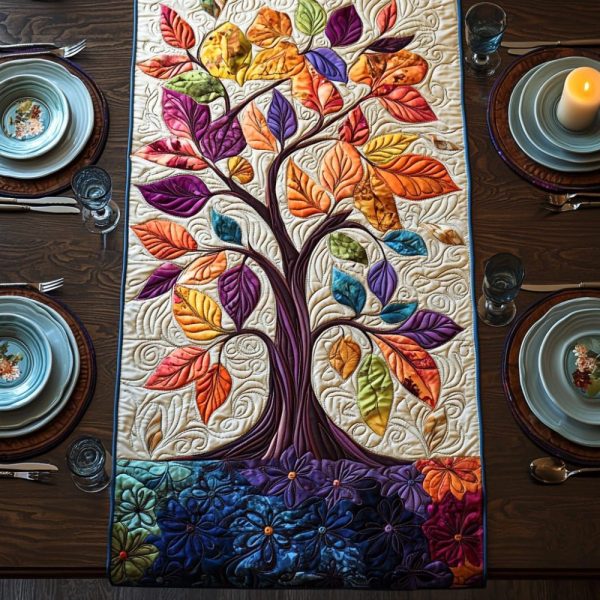 Rooted Light Quilted Table Runner