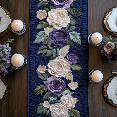 Rose Bliss Quilted Table Runner