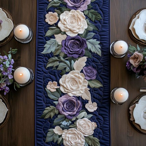 Rose Bliss Quilted Table Runner