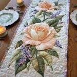 Rose Blossom Quilted Table Runner