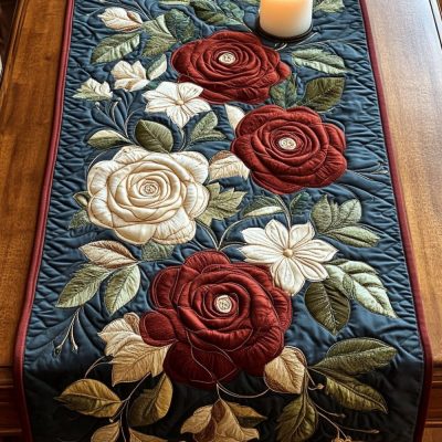 Rose Garden Quilted Table Runner