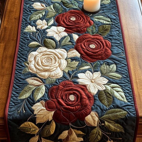 Rose Garden Quilted Table Runner