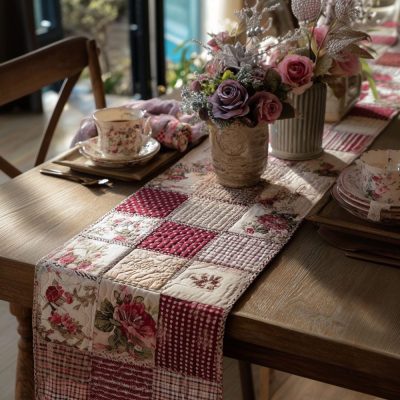 Rosewood Cottage Quilted Table Runner