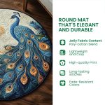 Antler Stag Abyss Quilted Round Mat
