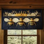 Royal Bees Quilted Valance