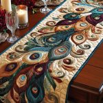 Royal Feather Quilted Table Runner