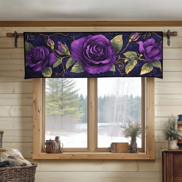 Royal Rose Quilted Valance