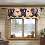 Rugged Patriot Style Quilted Valance