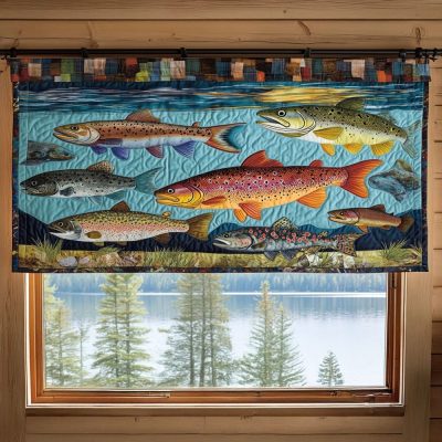 Rushing Rapids Quilted Valance