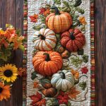 Rustic Autumn Charm Quilted Table Runner