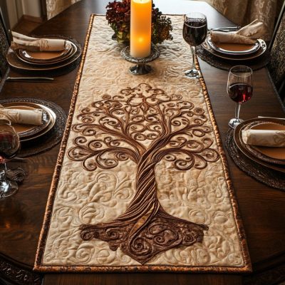 Rustic Elegance Quilted Table Runner