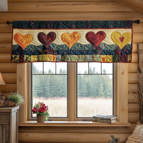 Rustic Heartbeat Quilted Valance