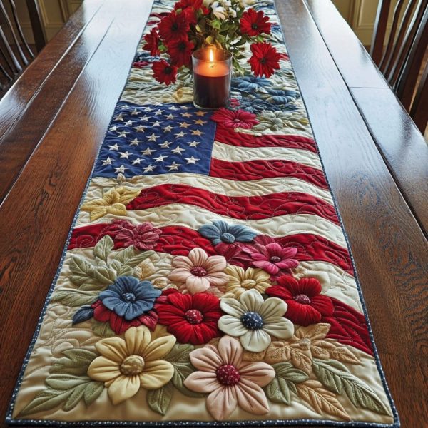 Rustic Patriot Quilted Table Runner