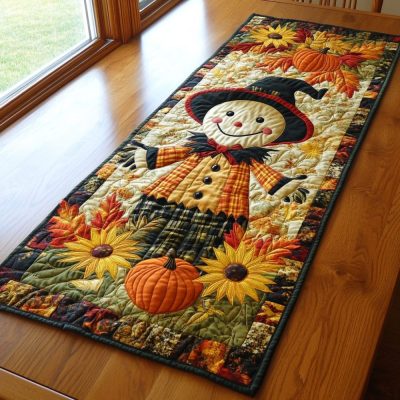 Rustic Scarecrow Quilted Table Runner