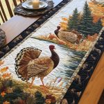 Rustic Turkey Quilted Table Runner