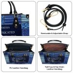 I Am - Jean Personalized Leather Handbag Sb28