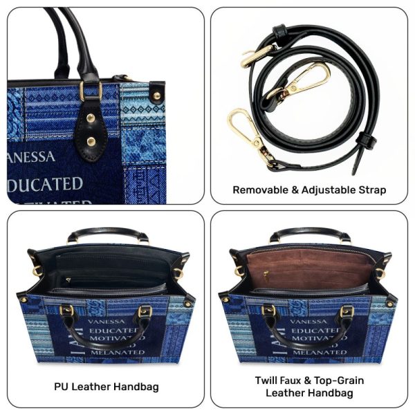 I Am - Jean Personalized Leather Handbag Sb28