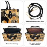 Black Origin Art - Personalized Leather Handbag Stb50