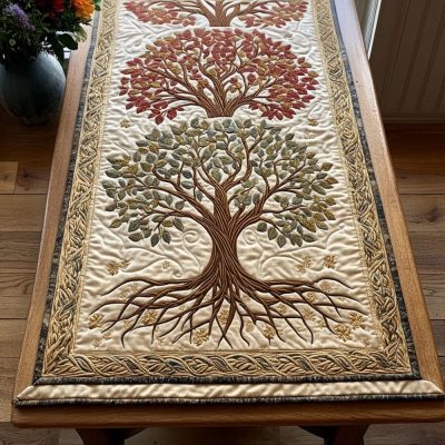 Sacred Branches Quilted Table Runner
