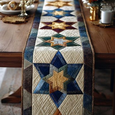 Sacred Star Quilted Table Runner