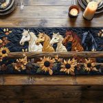 Saddle Bloom Quilted Table Runner
