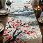 Sakura Harmony Quilted Table Runner
