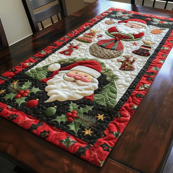 Santa Holiday Magic Quilted Table Runner