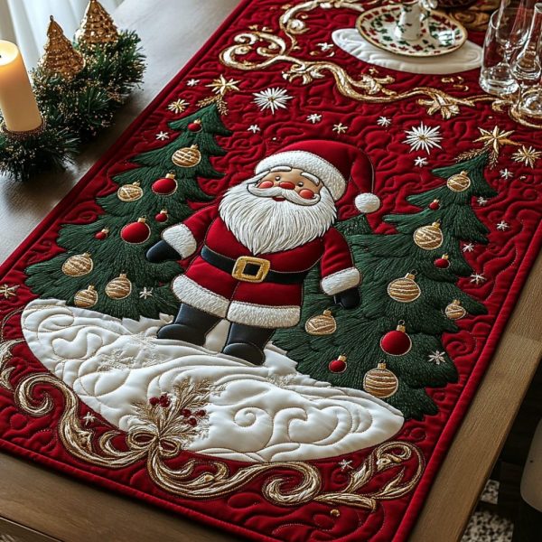Santa Surprise Quilted Table Runner