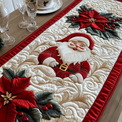 Santa Workshop Quilted Table Runner