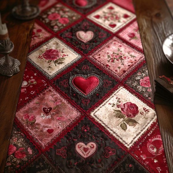 Cottage Heart Quilted Table Runner