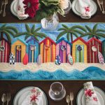 Sea Breeze Huts Quilted Table Runner