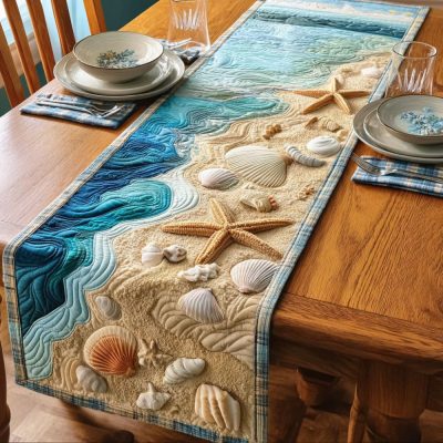 Sea Treasures Quilted Table Runner