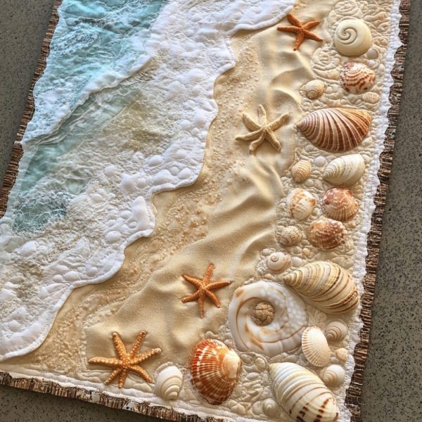 Seashell Dream Quilted Table Runner