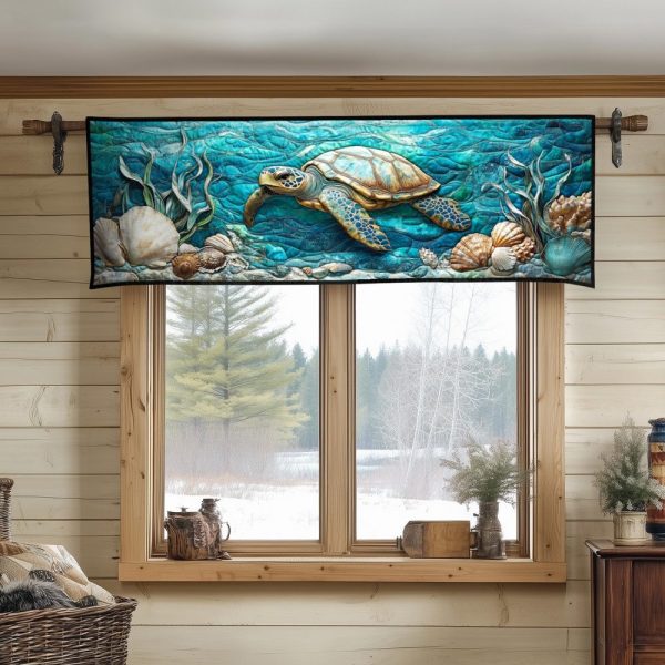 Seashell Haven Quilted Valance