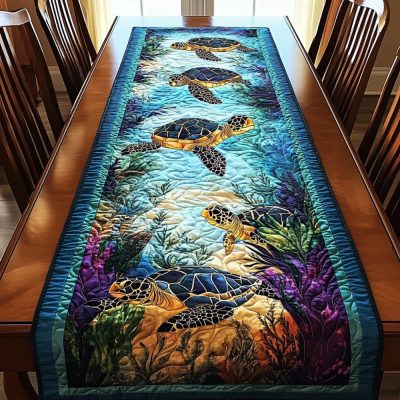 Seaside Voyager Quilted Table Runner