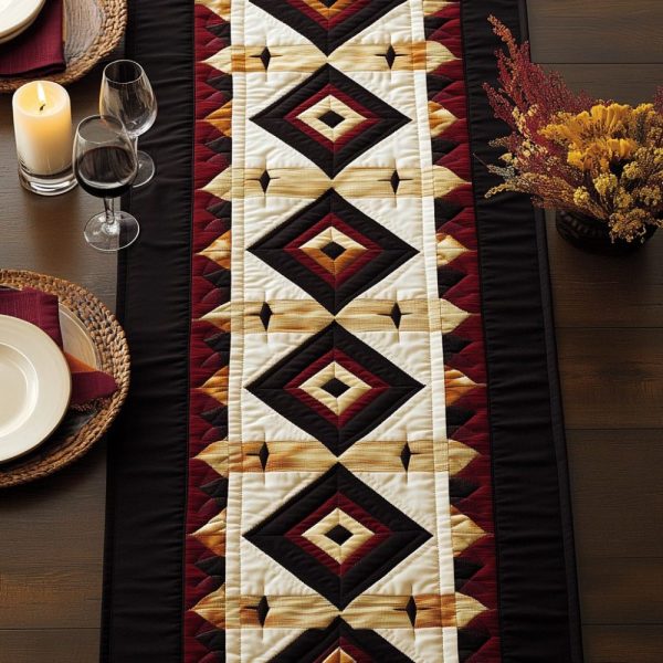 Serene Patchwork Quilted Table Runner
