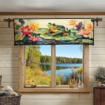Serene Swamp Scene Quilted Valance