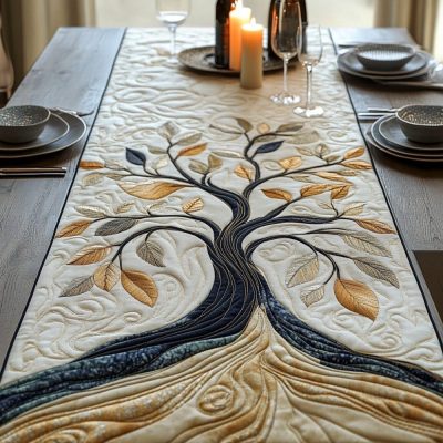 Serenity Tree Quilted Table Runner