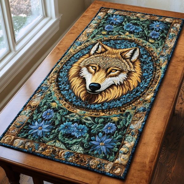 Shadow Wolf Quilted Table Runner
