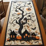 Shadowed Night Quilted Table Runner