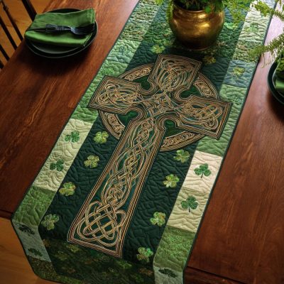 Shamrock Garden Quilted Table Runner