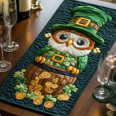 Shamrock Spirit Quilted Table Runner