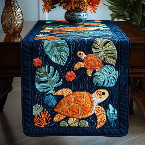 Shell Haven Quilted Table Runner