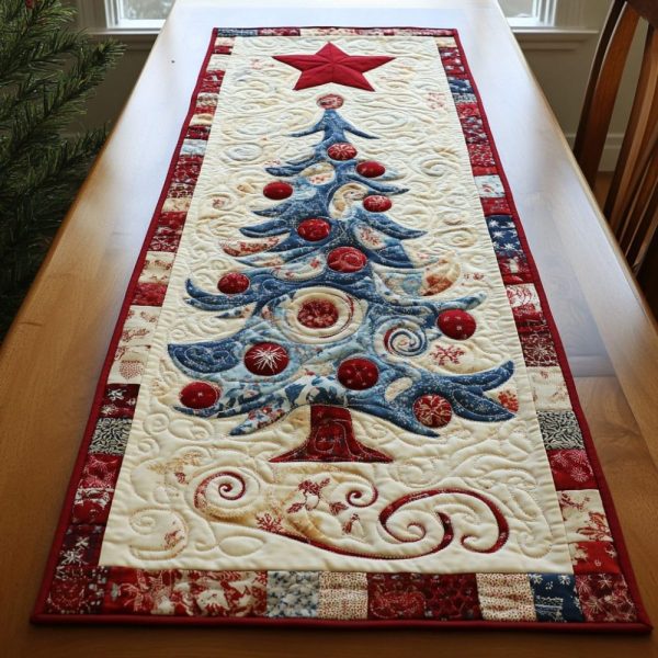Shining Pine Quilted Table Runner