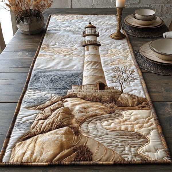 Shoreside Lantern Quilted Table Runner