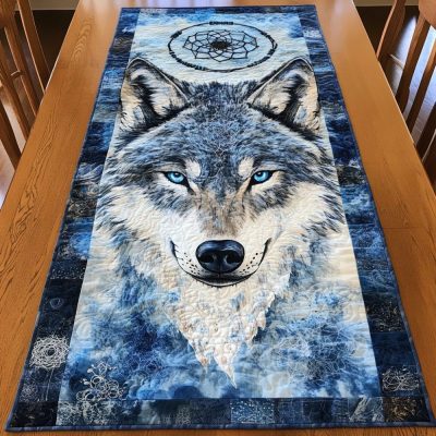 Silent Wolf Quilted Table Runner