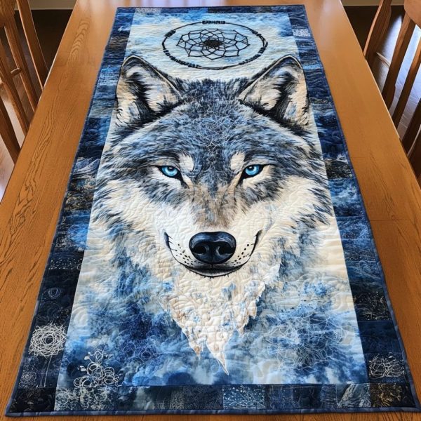 Silent Wolf Quilted Table Runner