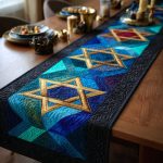 Star Of David Quilted Table Runner