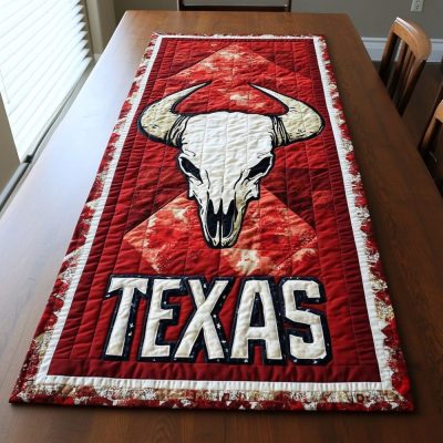 Skull Blaze Quilted Table Runner